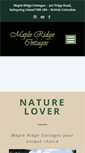 Mobile Screenshot of mapleridgecottages.com